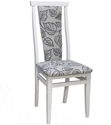 ➤Цена 2 925 грн  Купить Белый стул из натурального дерева с мягким сиденьем и пинкой Ленно Белый ➤Белый ➤Стулья деревянные➤Агросвит 1П➤440306130ПЛМ.1 фото