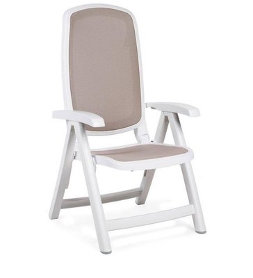 ➤Ціна   Купити Кресло садовое раскладное Delta бело/бежевое➤ ➤Кресла и стулья пластиковые➤NARDI➤4031000112.2 фото