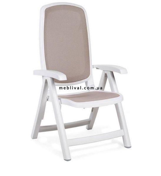 ➤Цена   Купить Кресло садовое раскладное Delta бело/бежевое ➤ ➤Кресла и стулья пластиковые➤NARDI➤4031000112.2 фото
