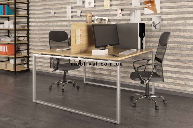 ➤Цена 8 775 грн  Купить Двойной письменный стол для офиса в стиле Loft Венге арт050171.3 ➤венге ➤Письменные столы в стиле Loft➤Modern 10➤62652LO фото