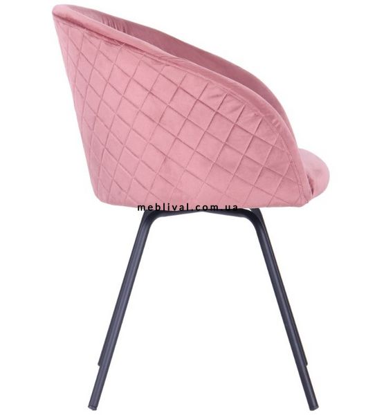 ➤Ціна 4 280 грн  Купити Кресло поворотное Sacramento черный/велюр розовый антик➤Рожевий ➤Стулья лофт➤AFM➤546795АМ фото