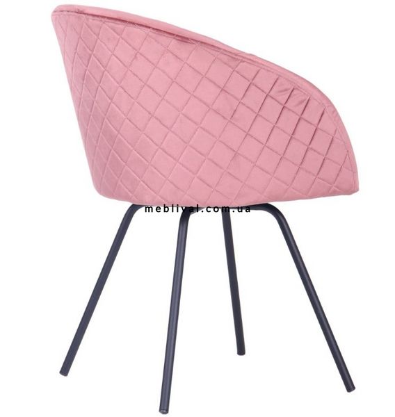 ➤Ціна 4 280 грн  Купити Кресло поворотное Sacramento черный/велюр розовый антик➤Рожевий ➤Стулья лофт➤AFM➤546795АМ фото