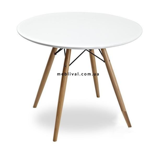 ➤Цена 5 182 грн  Купить Барный стол круглый на деревянных ножках диаметр 100 арт040206 ➤Белый ➤Столы обеденные➤Modern 8➤TabTaw100W.ВВ1 фото