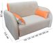 Раскладной диван кровать M арт02006.3 подлокотник №1 синий с белым без принта 120 04460.3NOV фото 5