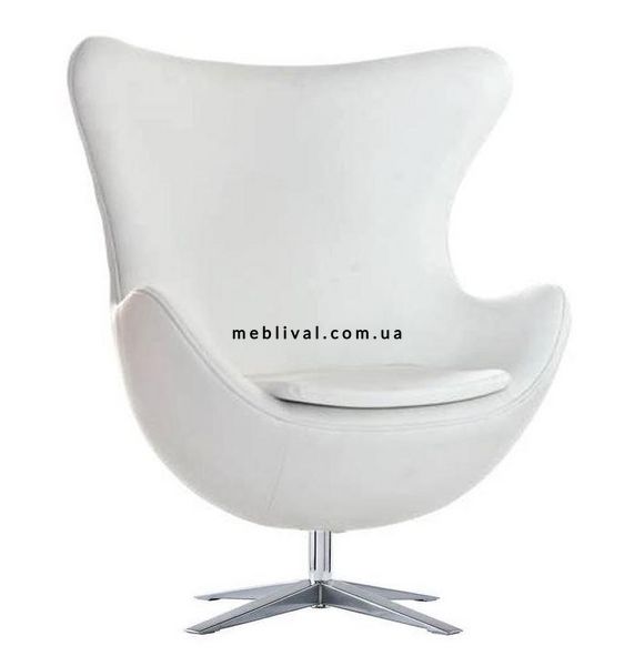 ➤Цена 22 314 грн  Купить Белое кресло интерьерное с высокой спинкой экокожа арт040190 ➤Белый ➤Кресла мягкие➤Modern 8➤EGGWH.ВВ1 фото