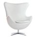 Белое кресло интерьерное с высокой спинкой экокожа арт040190 EGGWH.ВВ1 фото 1