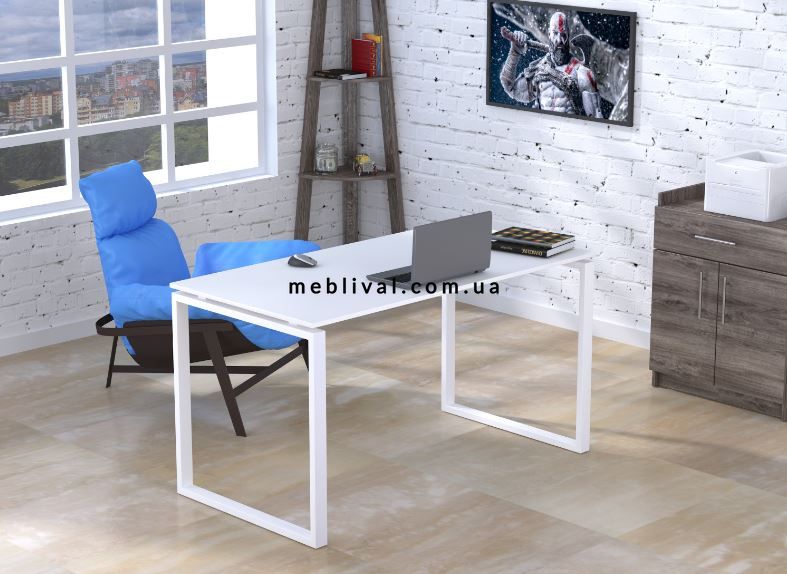➤Цена 5 130 грн  Купить Рабочий стол на металлических ножках в стиле Loft Дуб арт050133.1 ➤дуб ➤Письменные столы в стиле Loft➤Modern 10➤62662LO фото