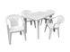Мебель содовая комплект стол нераскладной + 4 кресла пластик белый 2800000010744.САДГ фото 1