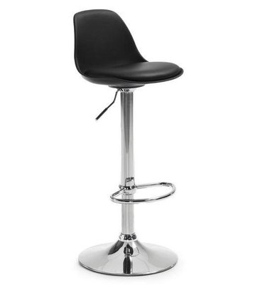 ➤Цена   Купить Барный стул высокий на хромированной опоре с подножкой цвет белый арт040289 ➤Черный ➤Стулья барные➤Modern 8➤TowHBl.ВВ1 фото