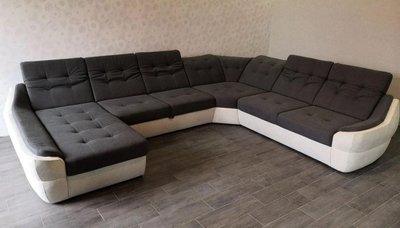 ➤Цена 38 765 грн  Купить Габаритный диван раскладной в зал П-образный арт040166.5 ➤Черный ➤Диваны угловые➤Modern 7➤440312325.6.ВО фото