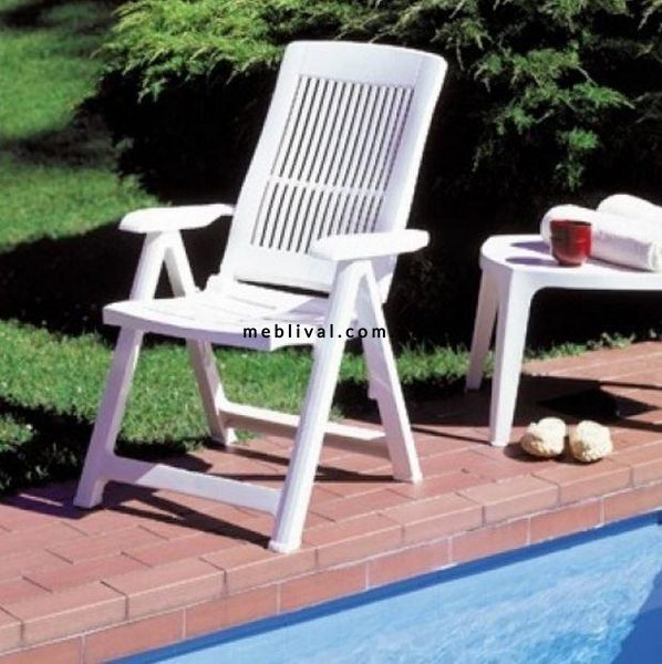 ➤Цена   Купить Кресло садовое раскладное Tampa белое ➤ ➤Кресла и стулья пластиковые➤NARDI➤8009271851016.TMP040САДГ фото