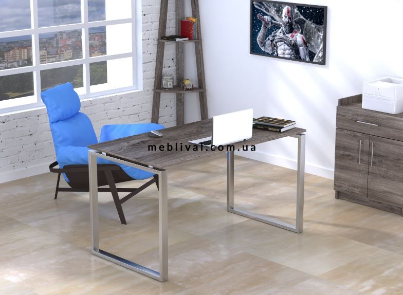 ➤Цена 5 130 грн  Купить Рабочий стол на металлических ножках в стиле Loft Орех арт050133 ➤орех ➤Письменные столы в стиле Loft➤Modern 10➤62663LO фото