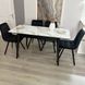 Комплект кухонный стол Retsech 110х70(+40) Стандарт + стул Maj 6 шт черный 0223JAM фото 5