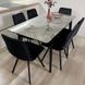 Комплект кухонный стол Retsech 110х70(+40) Стандарт + стул Maj 6 шт черный 0223JAM фото 14