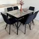 Комплект кухонный стол Retsech 110х70(+40) Стандарт + стул Maj 6 шт черный 0223JAM фото 10