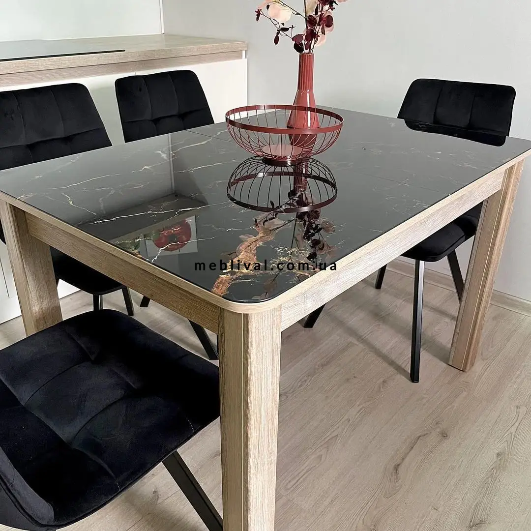 Комплект кухонный стол Notsob Стандарт секвоя + стул мягкий 4 шт 