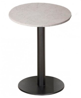 ➤Цена   Купить Обеденный стол для кафе 60 на дисковой опоре черного цвета круглая столешница белый мрамор арт040323.3 ➤Белый ➤Стол кухонный➤Modern 8➤okaww7072.ВВ1 фото