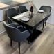 Комплект стол кухонный 110х70(+60) Ixam V Стандарт + стул кресло Anul 4 шт черный 0233JAM фото 9