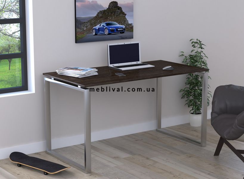 ➤Цена 5 130 грн  Купить Рабочий стол на металлических ножках в стиле Loft Венге арт050133.2 ➤венге ➤Письменные столы в стиле Loft➤Modern 10➤62664LO фото
