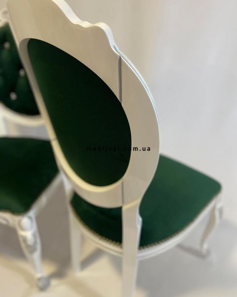 ➤Цена 9 540 грн  Купить Стул банкетный в стиле барокко Корентин обивка зеленый бархат ➤орех ➤Стулья деревянные➤Агросвит ФК➤6601879ПЛМ фото