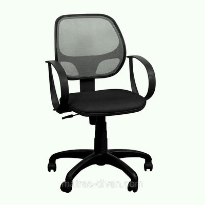 ➤Ціна 1 861 грн  Купити Кресло Бит/АМФ- 8 сиденье Сетка черная/спинка Сетка серый.➤Сірий ➤Кресла Коллекция Онлайн➤AMF➤116932AM фото