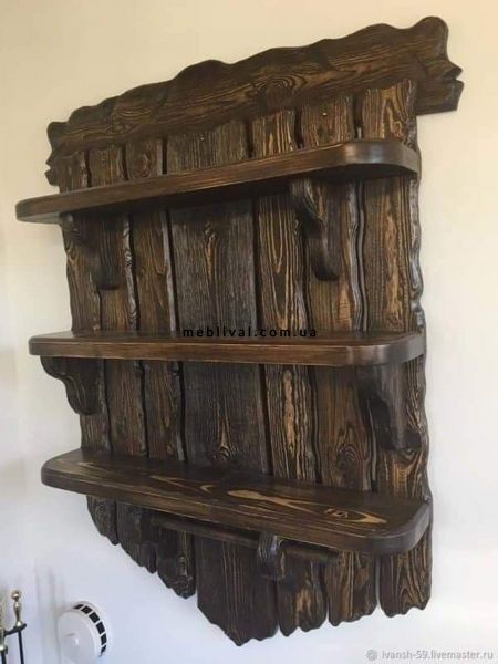 ➤Цена 5 400 грн UAH Купить Вешалка деревянная для прихожей настенная под старину ➤Темний горіх ➤Вешалки➤МЕКО➤0244МЕКО фото