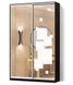 Шкаф-купе Стандарт двухдверный фасады зеркало+зеркало с пескоструйным рисунком квадраты (52) 440304589матр.3 фото 2
