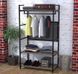 Стеллаж для одежды металлический с вешалкой в стиле Loft Орех арт050128 62506LO фото 5
