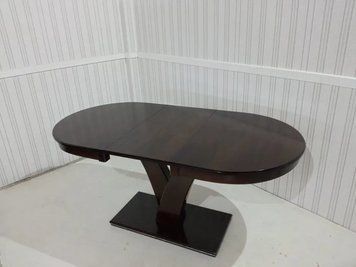 ➤Цена 11 282 грн UAH Купить Стол раскладной овальный 120х80(+40) для кухни орех ➤Горіх ➤Комплекты обеденные деревянные➤Rotanes➤2242SEN фото