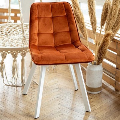 ➤Цена 2 690 грн UAH Купить Кухонный стул Maj на металлических опорах оранжевый ➤Коричневый ➤Стулья мягкие➤Maj➤1005JAM фото