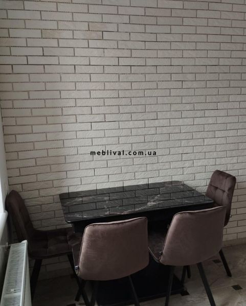➤Цена 21 600 грн UAH Купить Комплект кухонный стол Notsob Т 110х70(+35) Стандарт черный + стул Maj 4 шт коричневый ➤Коричневый ➤Комплекты обеденные деревянные➤Maj➤0215JAM фото