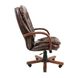 Кресло офисное на колесиках 64х60х112-119 Tilt кожзам коричневый дерево орех 1248656758RICH9 фото 3
