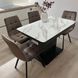 Комплект кухонный стол Notsob Т 110х70(+35) Стандарт черный + стул Maj 4 шт коричневый 0215JAM фото 3