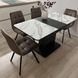 Комплект кухонный стол Notsob Т 110х70(+35) Стандарт черный + стул Maj 4 шт коричневый 0215JAM фото 2