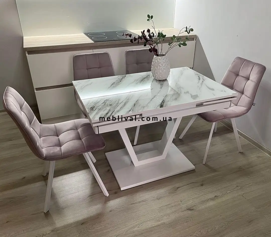 Комплект стол кухонный 110х70(+60) Ixam V Стандарт + стул Maj 4 шт
