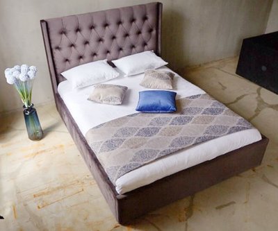 ➤Ціна   Купити Мягкая кровать с подъемным механизмом Б арт030016.5➤Коричневий ➤Кровати двухспальные➤Modern 3➤440303460.6.EMB фото