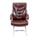 Кресло офисное 63х55х114 Полозья металл хромированный + мягкие накладки кожзам черный 1887655778RICH5 фото 5