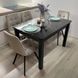 Комплект кухонний стіл Notsob 90х60 Стандарт чорний + стілець м'який 4 шт сірий 0200JAM фото 9