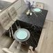Комплект кухонний стіл Notsob 90х60 Стандарт чорний + стілець м'який 4 шт сірий 0200JAM фото 5