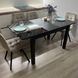 Комплект кухонний стіл Notsob 90х60 Стандарт чорний + стілець м'який 4 шт сірий 0200JAM фото 4