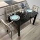 Комплект кухонний стіл Notsob 90х60 Стандарт чорний + стілець м'який 4 шт сірий 0200JAM фото 2