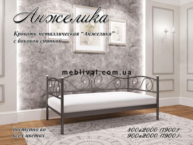 ➤Цена   Купить Кровать металлическая Анжелика мини с боковой спинкой коричневый ➤Коричневый ➤Кровати односпальные➤Металл-дизайн➤440303016.2WOO фото