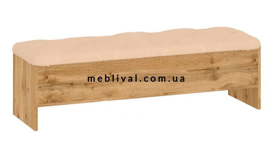➤Ціна 3 287 грн  Купити Банкетка мягкая ДСП Дуб тахо+кожзам коричневый 130х40х39➤Коричневий ➤Банкетки➤ПЕХ➤440312554,11ПЕХ фото