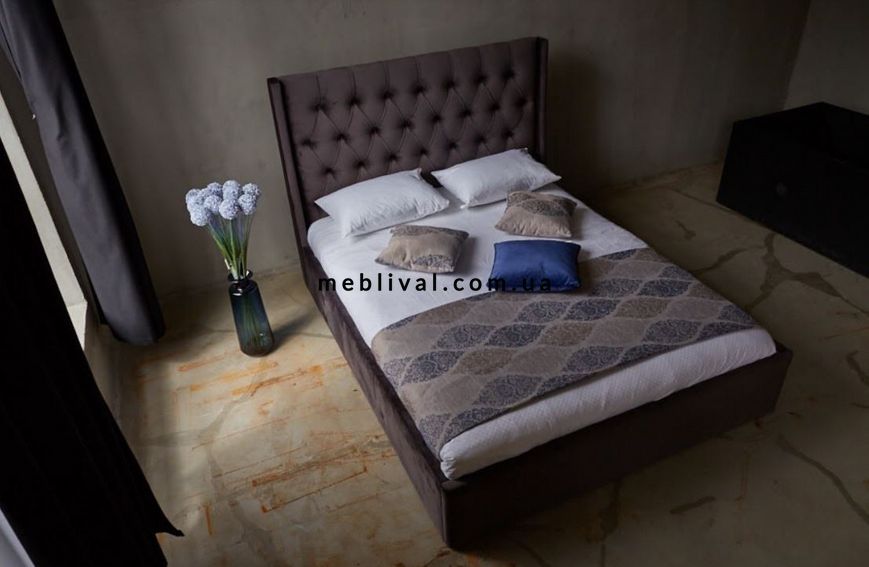 ➤Цена   Купить Мягкая кровать с подъемным механизмом Б арт030016.5 ➤Коричневый ➤Кровати двухспальные➤Modern 3➤440303460.6.EMB фото