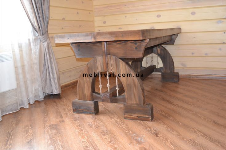 ➤Цена 13 269 грн  Купить Обеденный стол деревянный большой под старину Реймс 200х100 ➤натуральное дерево ➤Столы под старину➤Агросвит 4С➤440302876.1ПЛМ фото