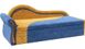 Тахта раскладная W 210х75х82 Выкатной Боннель ППУ ткань желто-голубая 144120В157 фото 1