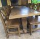 Комплект стол Ланидрак нераскладной со стульями10 шт деревянный под старину 0115МЕКО фото 2