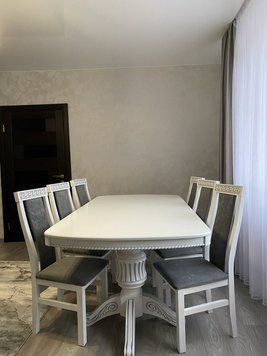 ➤Цена 48 920 грн UAH Купить Стол со стульями в гостиную белый 200х100+40+40 Стулья 6 шт ➤белый патина золото ➤Комплекты обеденные деревянные➤Агросвит 2С➤450303030,15ПЛМ фото