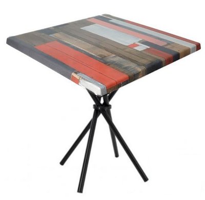 ➤Цена   Купить Дизайнерский стол с цветной столешницей на треноге 70х70 арт040231.2 ➤разноцветный ➤Стол кухонный➤Modern 8➤CROSS70SM.ВВ1 фото