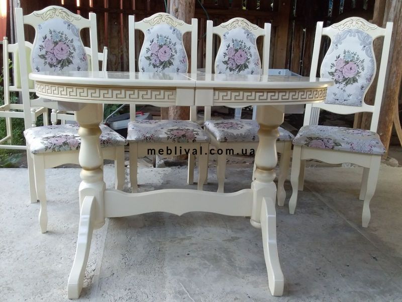 ➤Цена 19 299 грн  Купить Комплект деревянный Сан-Венанцо стол 120х80 (+40) + стулья 4 шт ➤Белый ➤Комплекты обеденные деревянные➤Агросвит 2С➤440302899ПЛМ фото